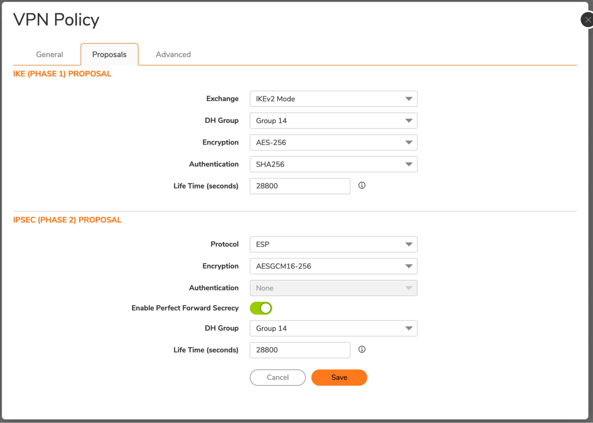 Configure a VPN policy on your SonicWall device